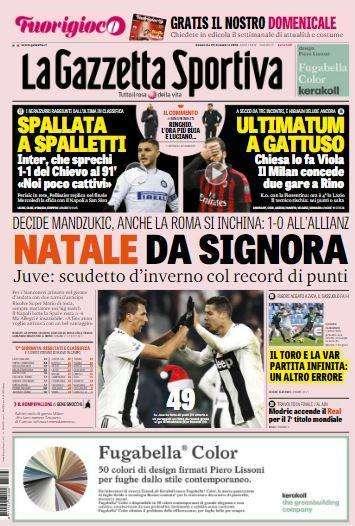 Gazzetta - Juventus titolo e record