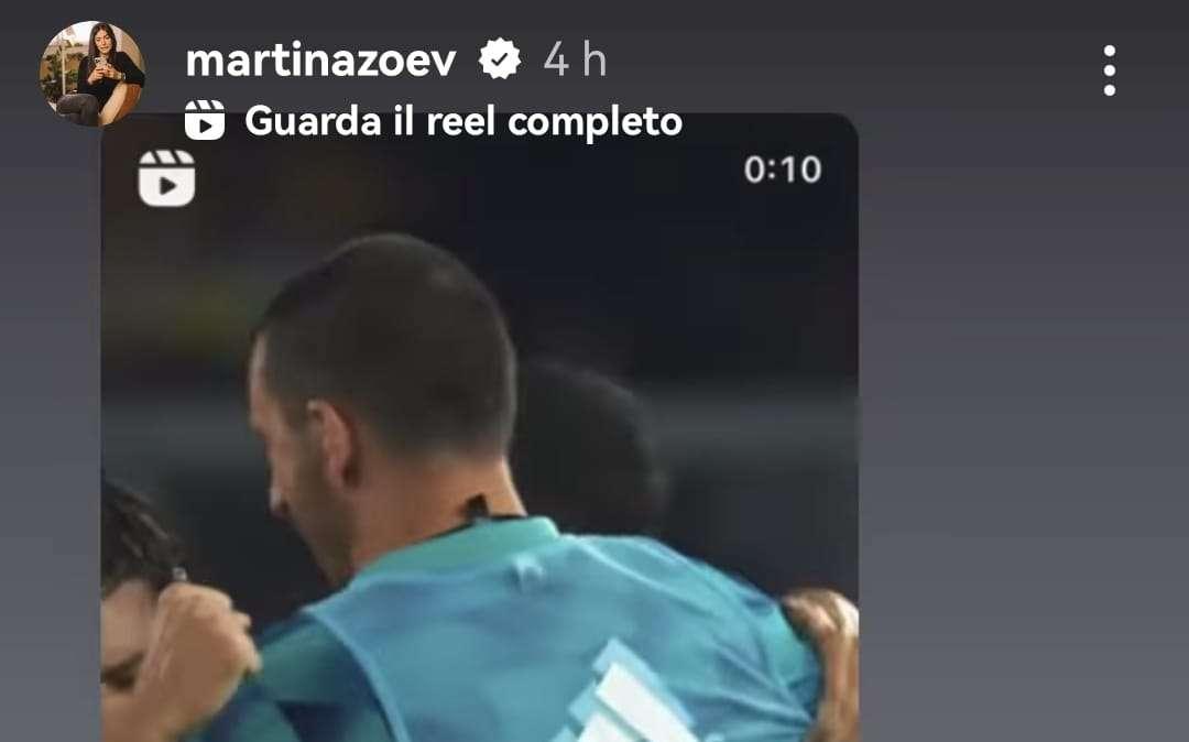 Martina Maccari posta il video dell'abbraccio tra Bonucci e Fagioli e scrive: "Chi giudica è sicuro di conoscere la verità?"