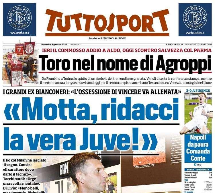 Tuttosport - Motta, ridacci la vera Juve 