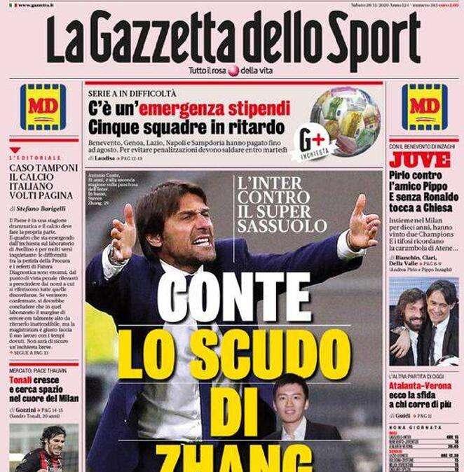 Gazzetta - L’Inter si stringe intorno a Conte