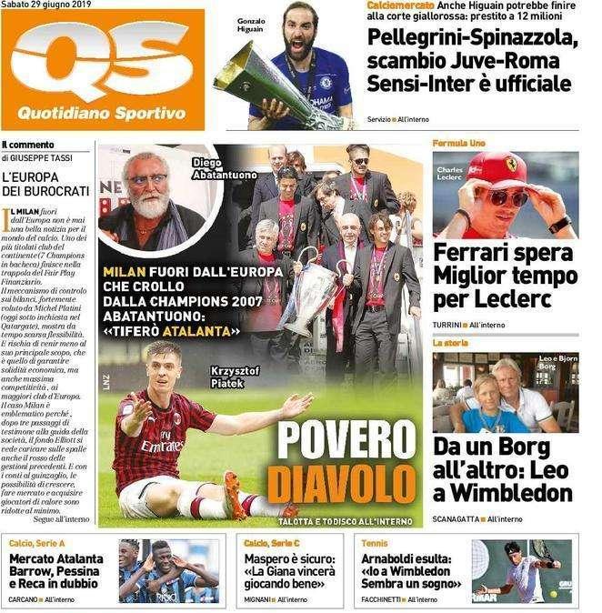 QS - Higuain potrebbe finire alla Roma 