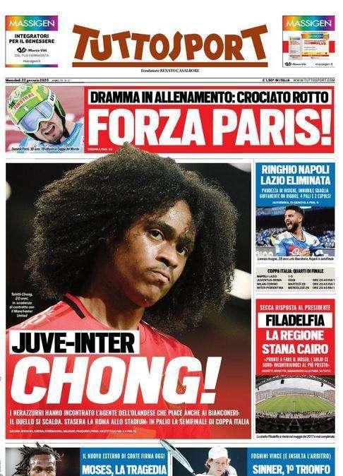Tuttosport - Juve ed Inter: Chong!