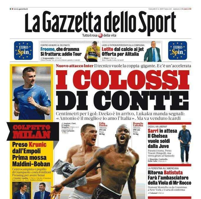 Gazzetta - I colossi di Conte