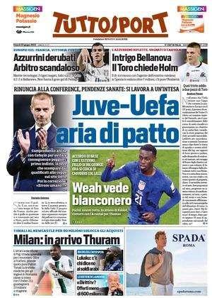 Tuttosport- Juve e Uefa, aria di patto