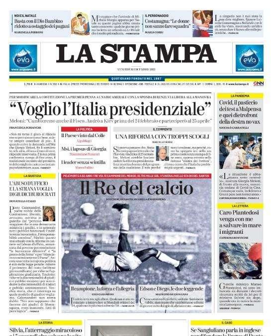 La Stampa - Il Re del calcio