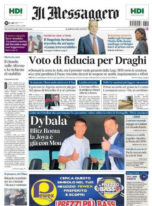Il Messaggero - La Joya è con Mourinho 