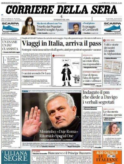 Corsera - Le prime mosse di Mou