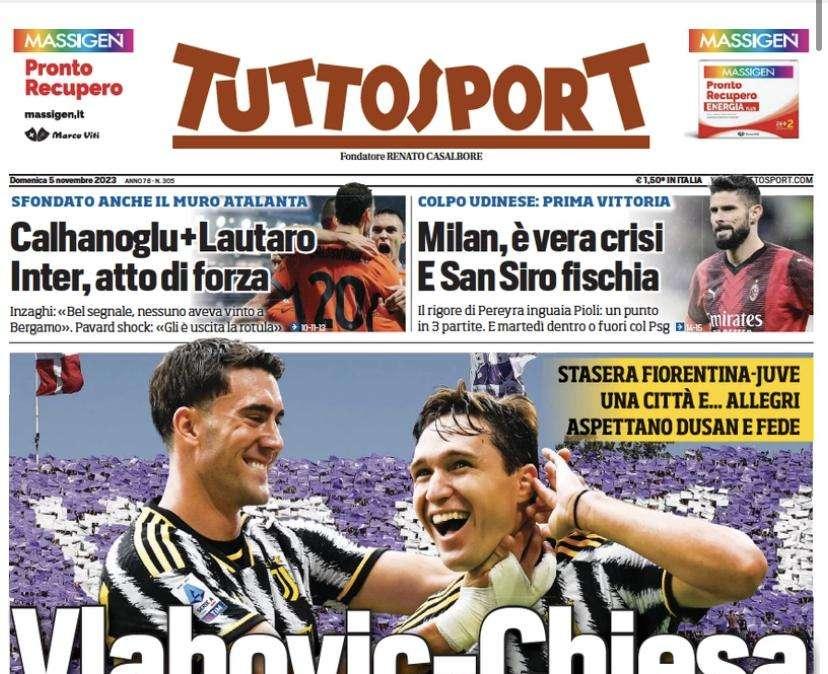 Tuttosport - Vlahovic e Chiesa, due contro tutti