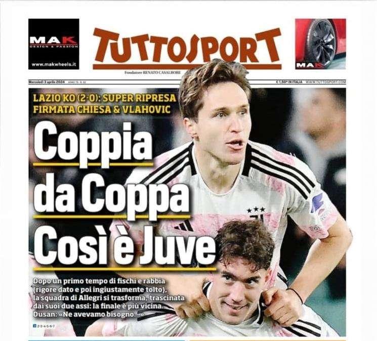 Tuttosport- Coppia da coppa
