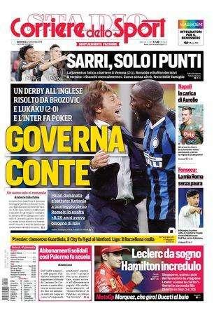 Corsport -Governa Conte, a Sarri solo i punti  