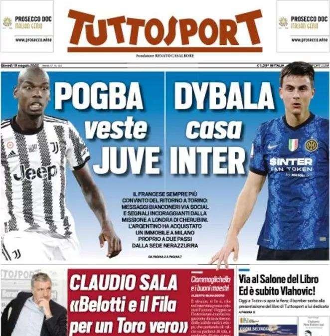 Tuttosport - Pogba segnali Juve, Dybala casa Inter 