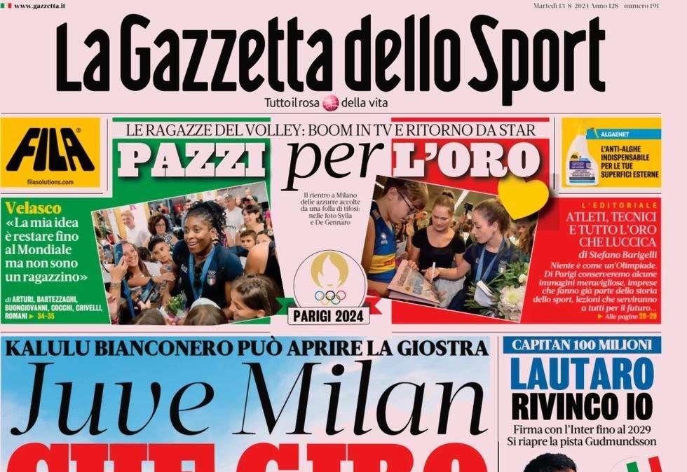 Gazzetta - Che giro tra Juve e Milan 
