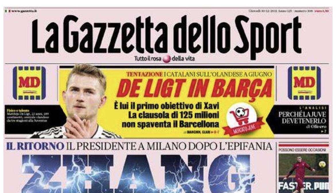 Gazzetta - De Ligt in Barca 