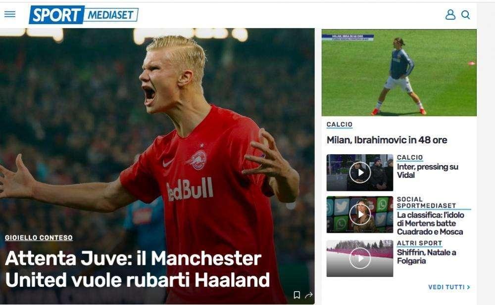 Sportmediaset - Lo United vuole rubare Haaland alla Juventus  