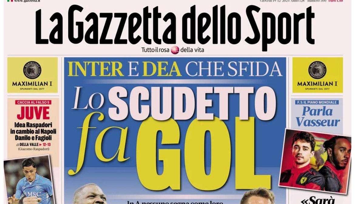 Gazzetta - Raspadori in cambio di Fagioli e Danilo