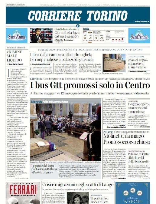 Corriere di Torino - Giuntoli e la Juve, calma e cessioni 