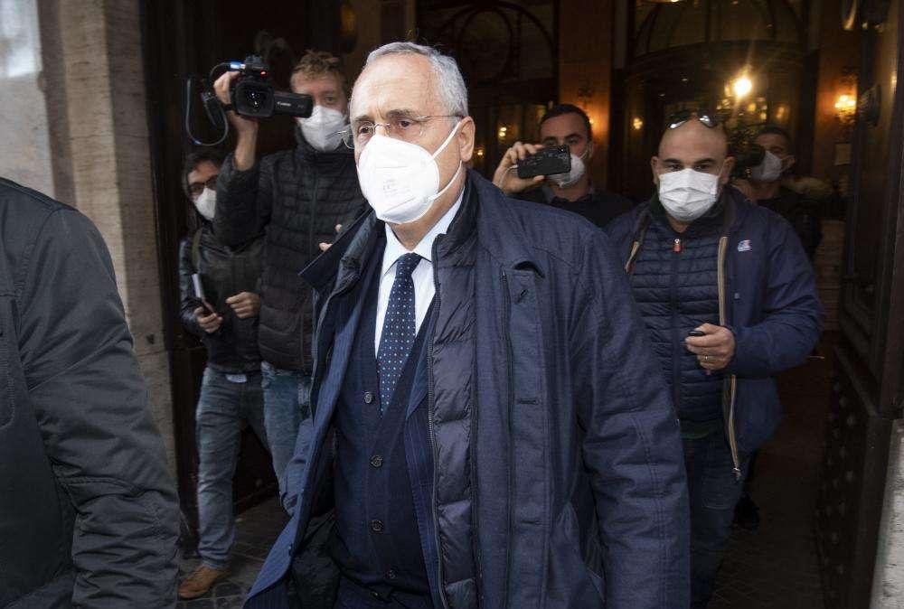 Tamponi Lazio: Lotito in procura ad Avellino