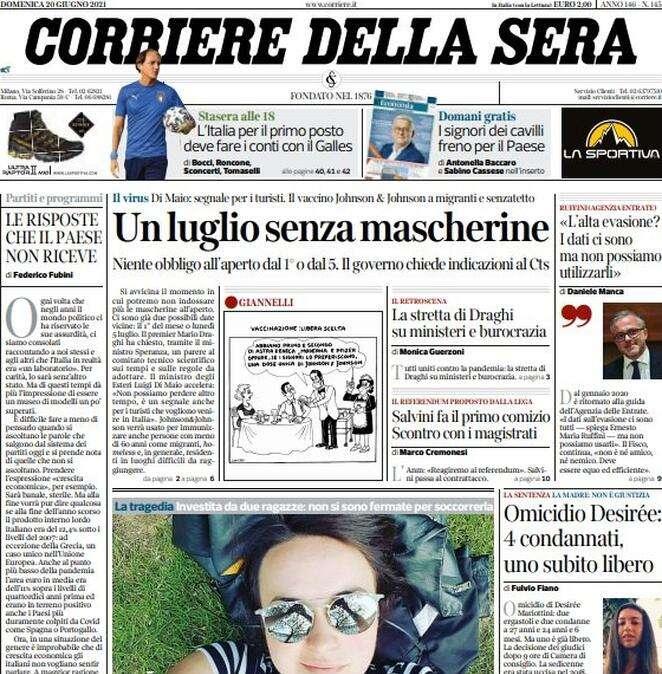 Corsera - Italia per il primo posto 