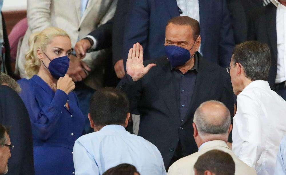Silvio Berlusconi allo stadio per il debutto del Monza in A