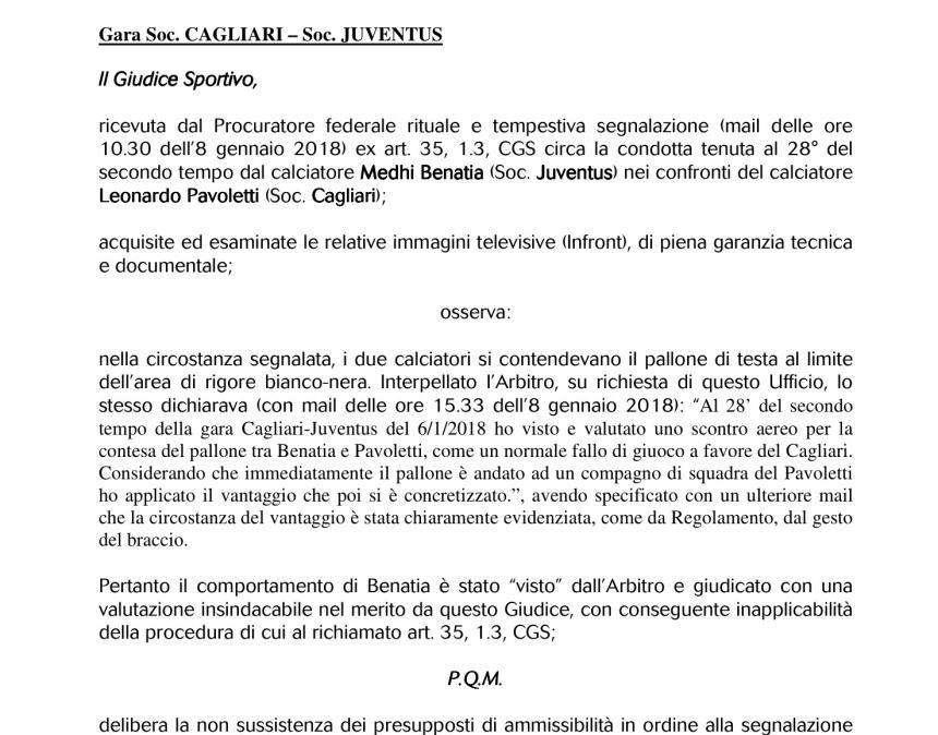 INCREDIBILE, HANNO SEGNALATO BENATIA! MA...