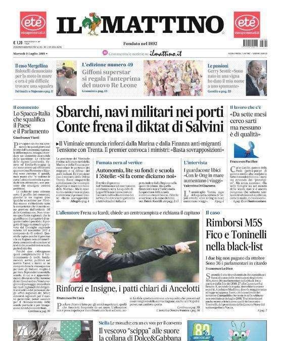 Il Mattino - Rinforzi ed insigne, i patti di Ancelotti 