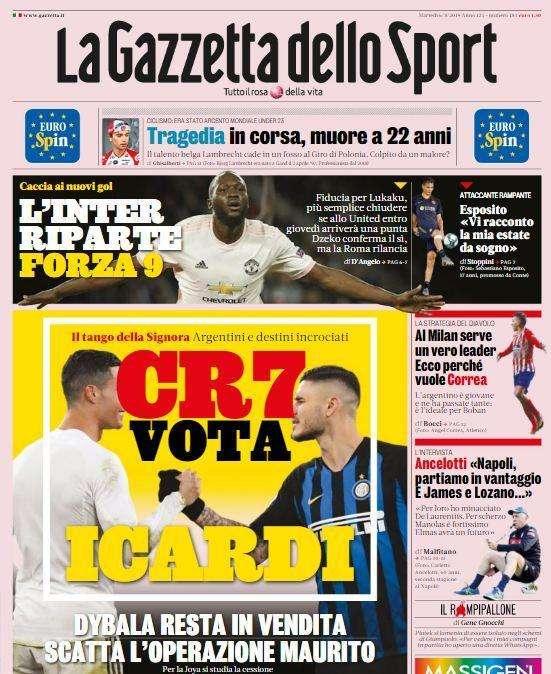 Gazzetta - Cr7 vota Icardi