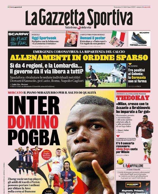 Gazzetta - Inter, domino Pogba