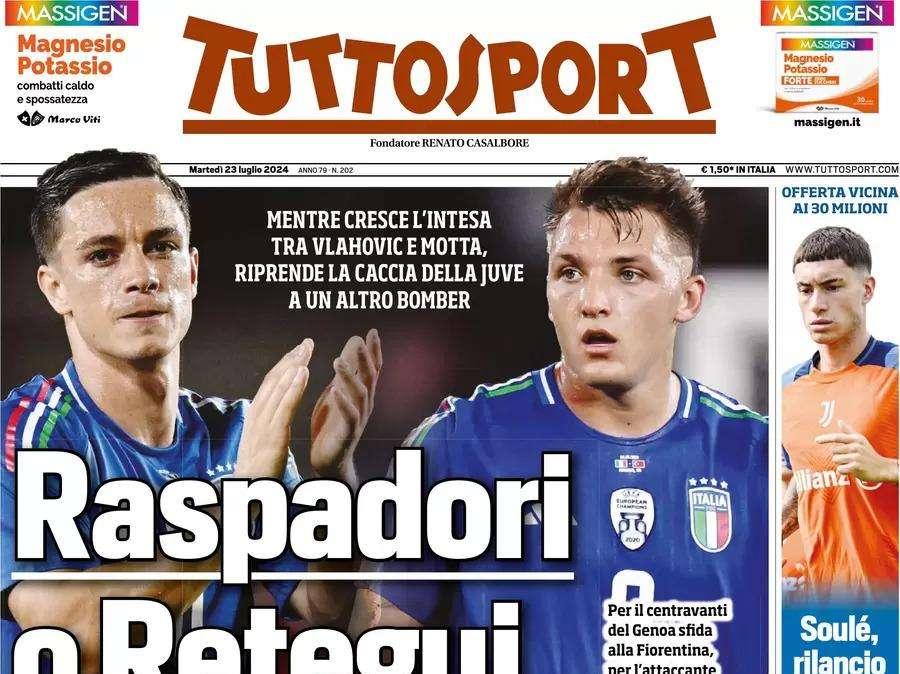 Tuttosport - Raspadori o Retegui con Dusan 