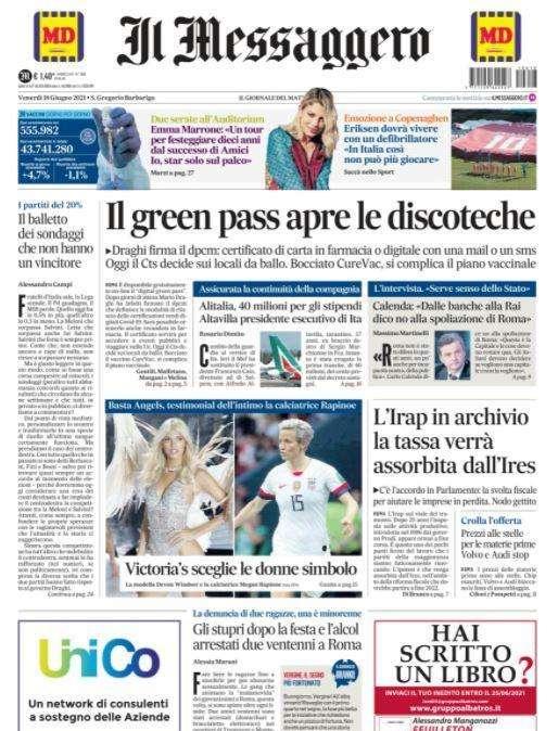 Il Messaggero - Eriksen dovrà vivere con un defibrillatore 