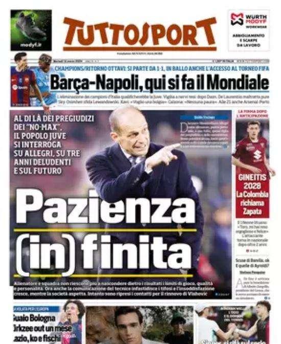 Tuttosport - Pazienza in(finita)