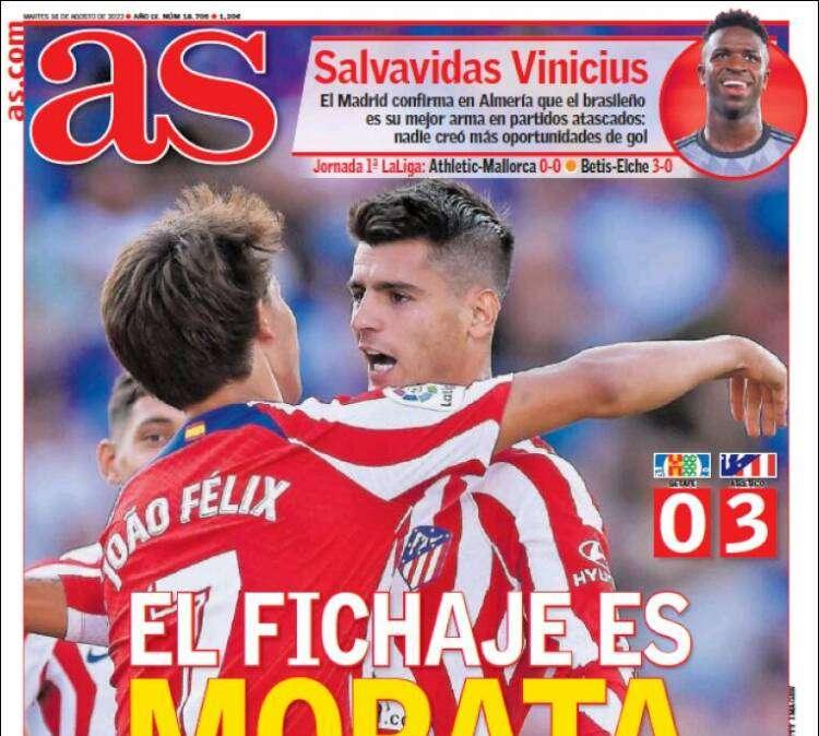 As - Morata esaltato: “El fichaje es Morata”