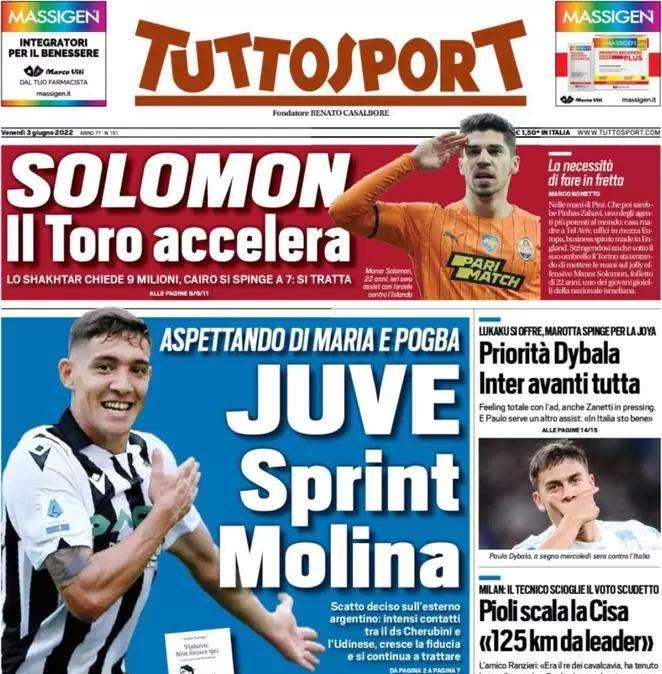 Tuttosport - Juve, sprint Molina 
