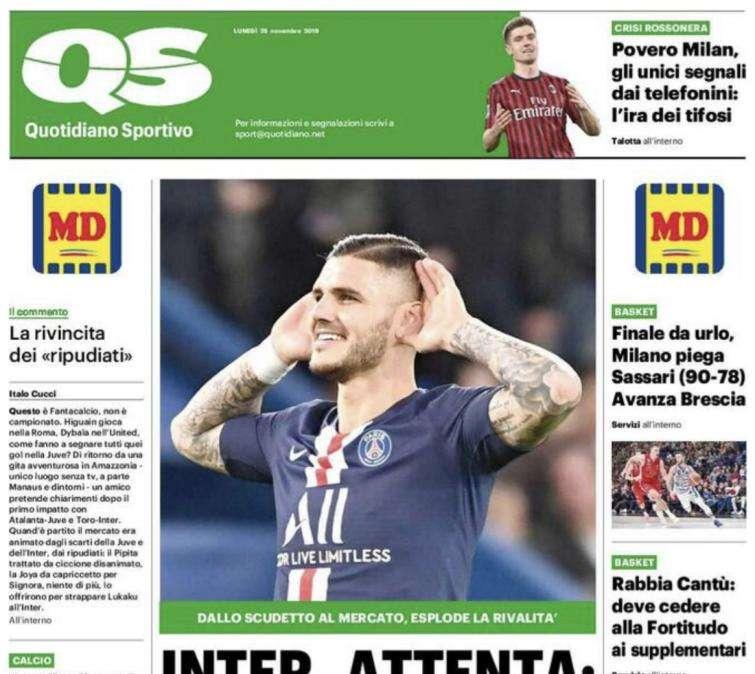 QS - Juve attenta su Icardi 