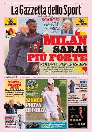 Gazzetta - Tanta, troppa Juve 