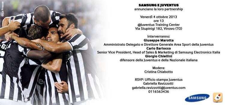 Oggi conferenza stampa Samsung-Juventus