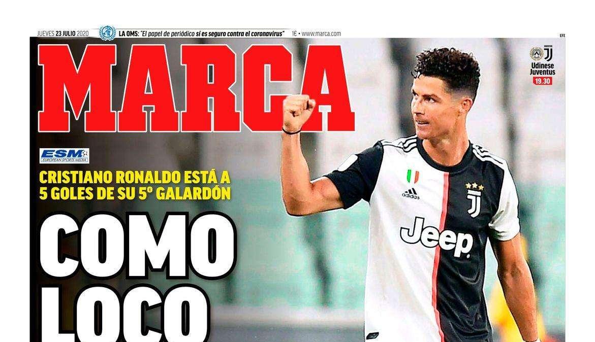 Marca - Ronaldo in "copertina": "Come un matto per la Scarpa d'oro"
