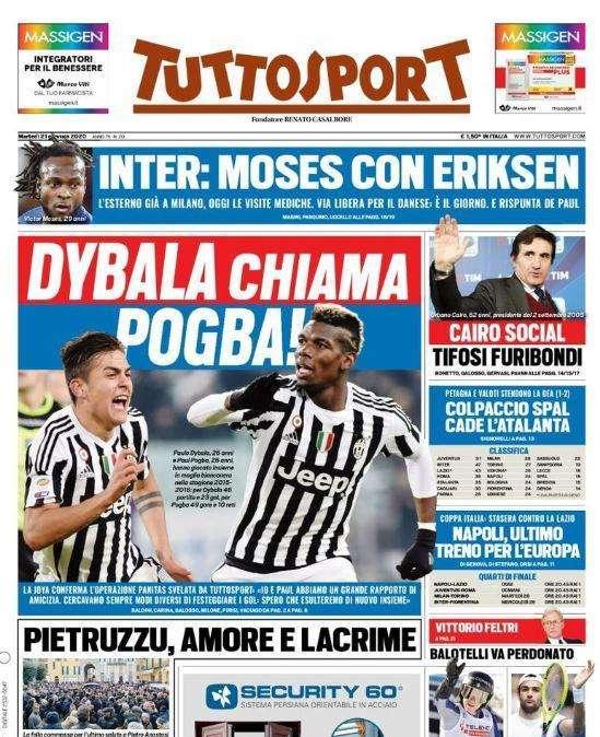 Tuttosport - Dybala chiama Pogba!