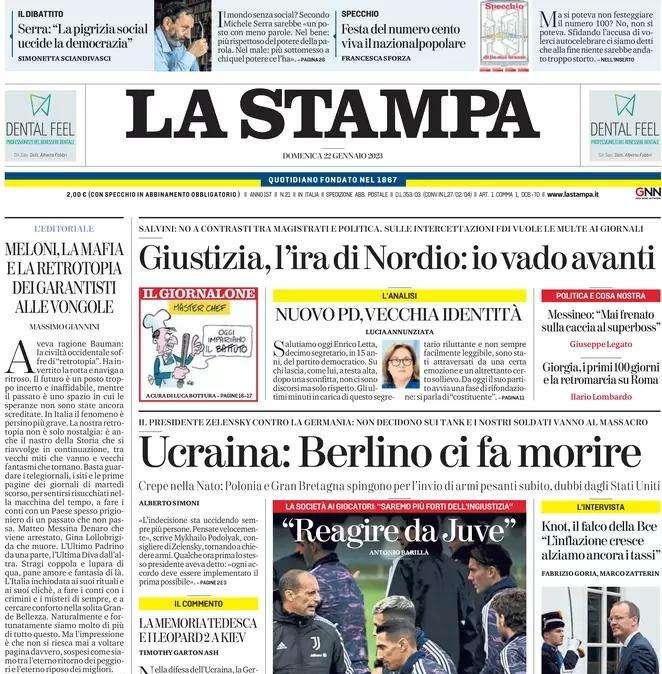 La Stampa - Reagire da Juve 