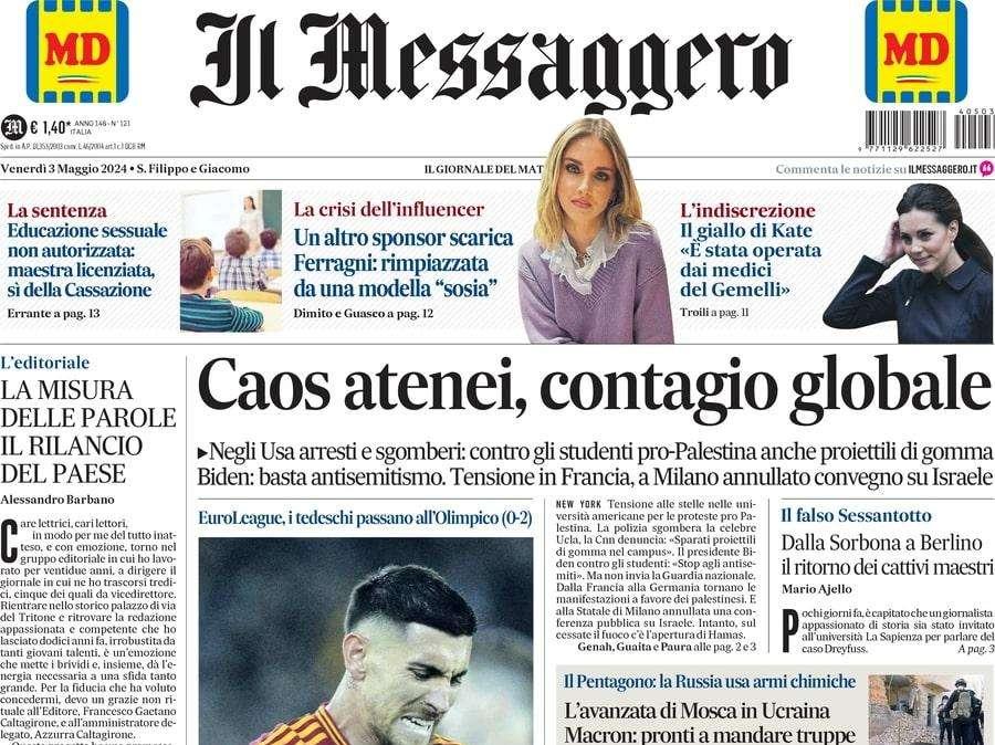 Il Messaggero - Il Bayer spegne la Roma