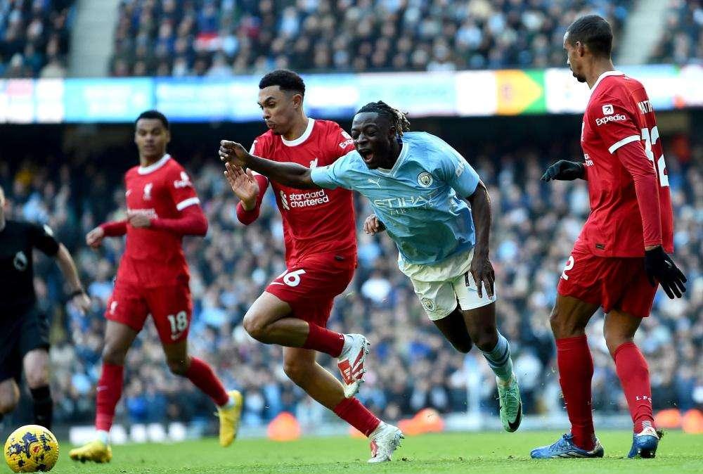 City fa 1-1 con il Liverpool e l'Arsenal lo scavalca