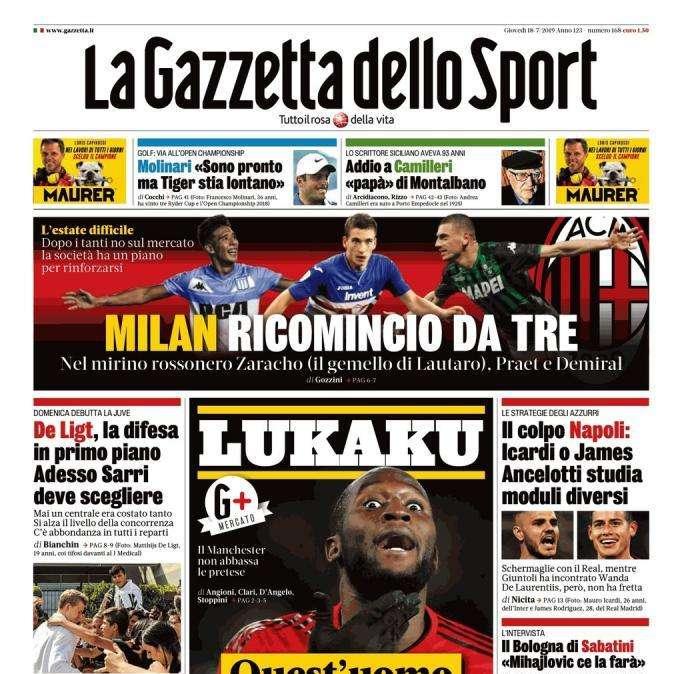 Gazzetta - Inter. Il caso Lukaku 
