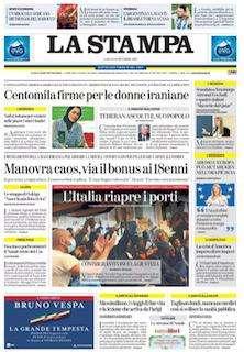 La Stampa - Assist alla nuova Juve 