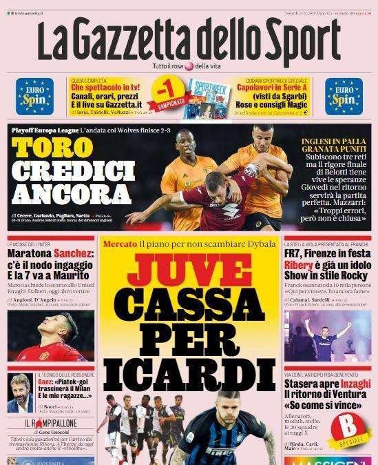 Gazzetta - Cassa per Icardi 