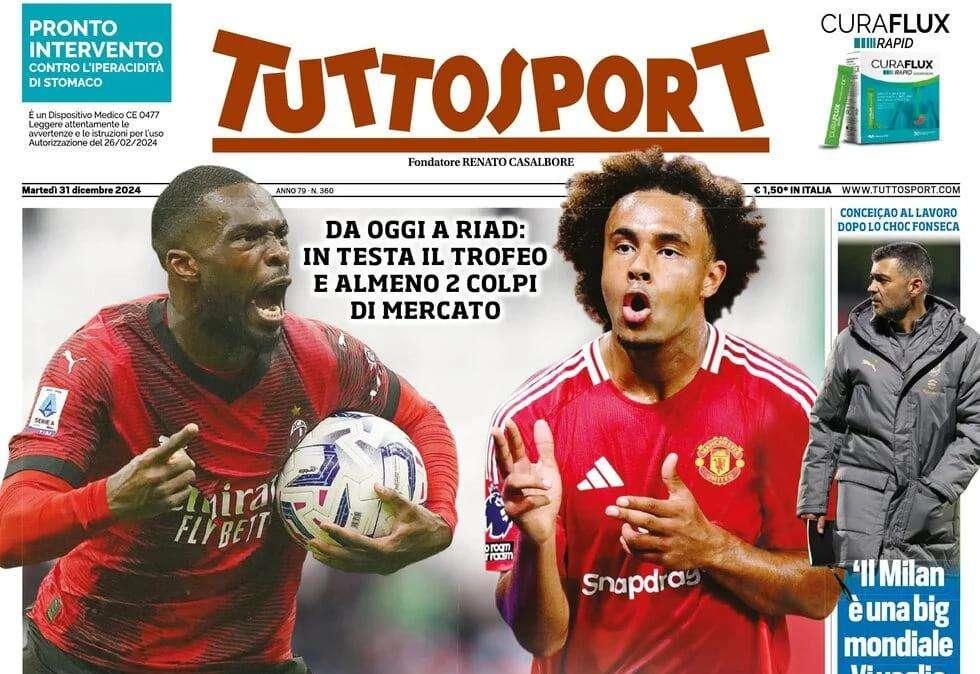 Tuttosport - Supercoppa, poi Tomori e Zirkzee