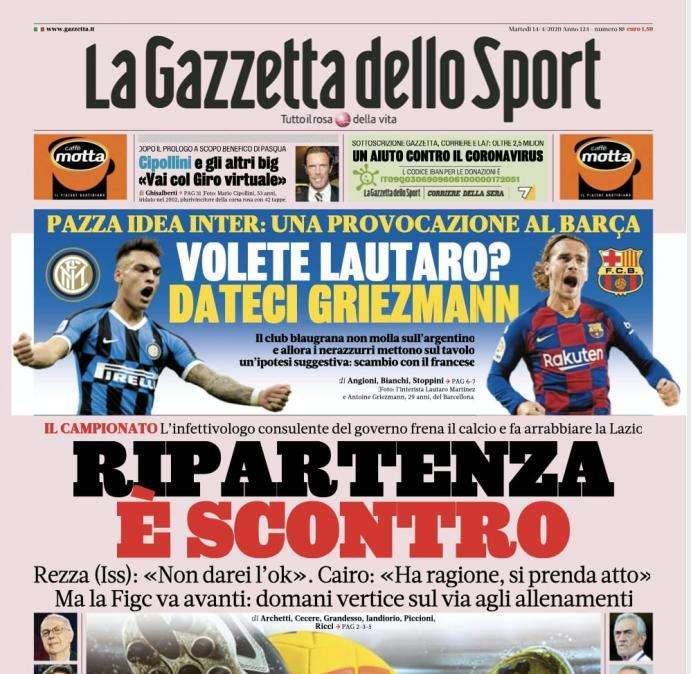 Gazzetta - Griezmann per Lautaro?