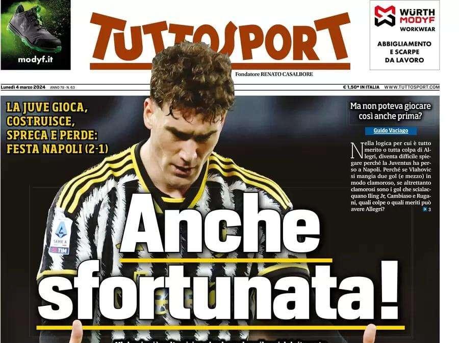 Tuttosport- Anche sfortunata 
