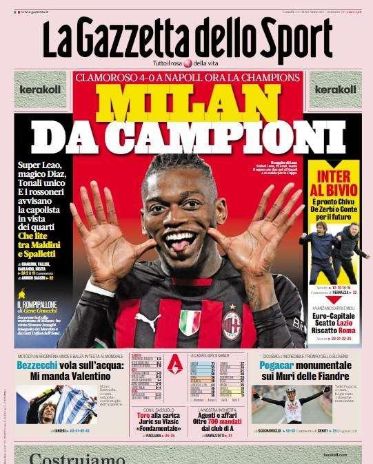 Gazzetta - Milan da campioni, Inter al bivio 