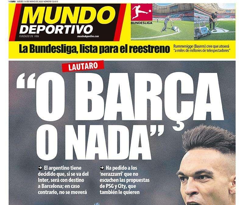 Mundo Deportivo - O Barcellona o niente 