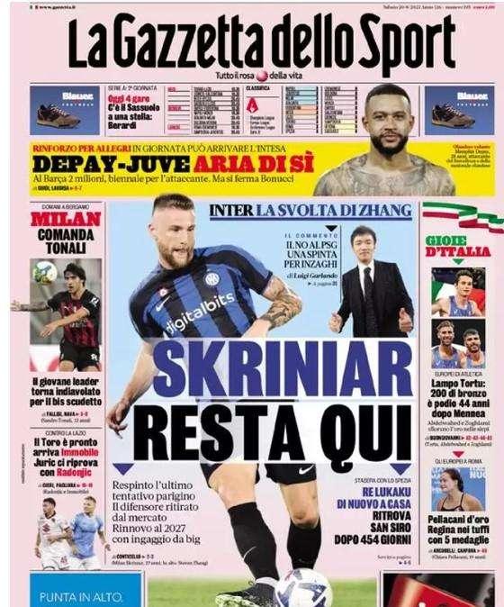 Gazzetta - Depay e Juve, aria di si 