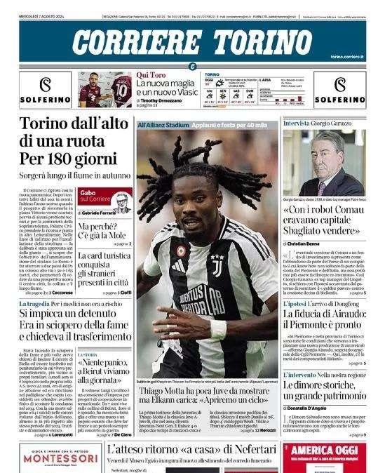 Corriere di Torino - Elkann: “Apriremo un ciclo”